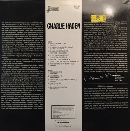Charlie Haden : Liberation Music Orchestra (LP, Album, RE)
