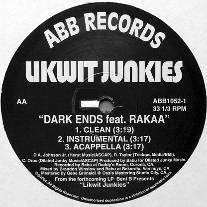 The Likwit Junkies : The Hop / Dark Ends (12")