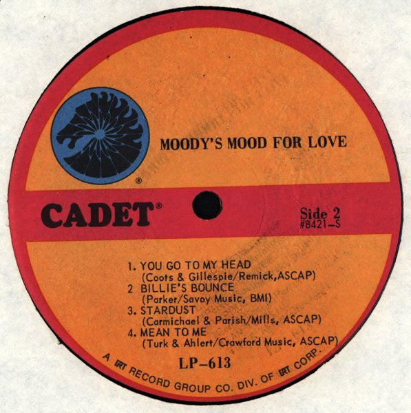 James Moody : Moody's Mood For Love (LP, Album, RE)