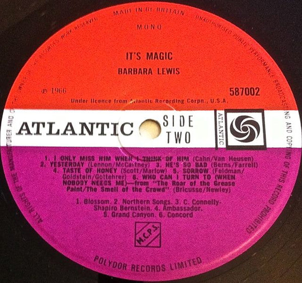 Barbara Lewis : It's Magic (LP, Mono)