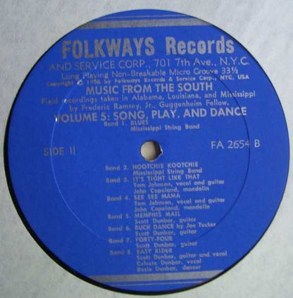 Various : Music From The South, Volume 5 (Song, Play, And Dance) (LP, Album)