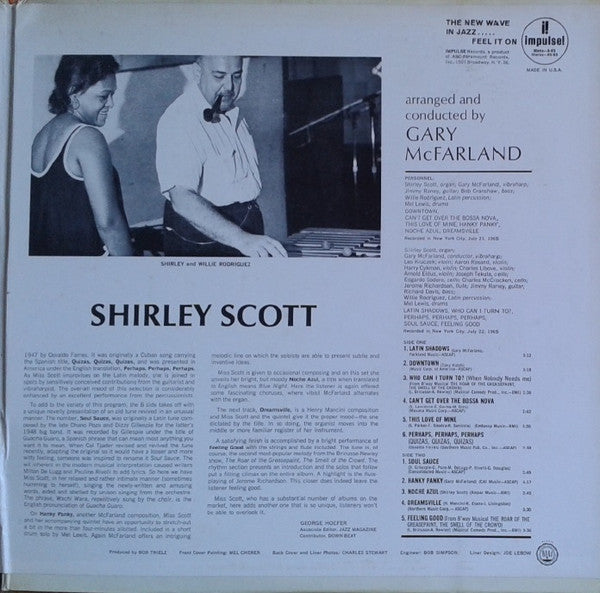 Shirley Scott : Latin Shadows (LP, Album, Mono, Gat)