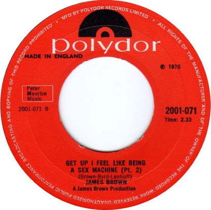 James Brown : Get Up I Feel Like Being A Sex Machine (7", Single, Lar)
