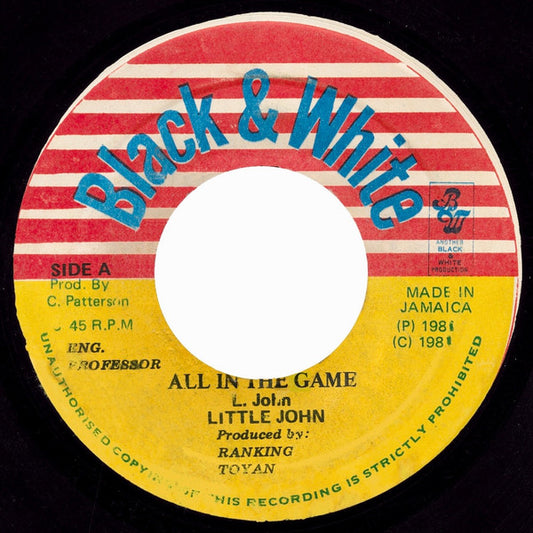 Little John / King Tubby : All In The Game / Games Man Skank (7", Single)