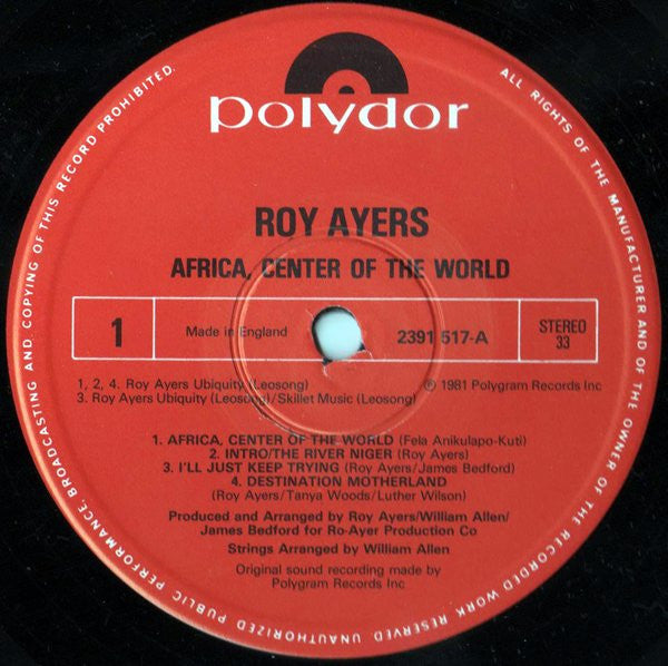 Roy Ayers : Africa, Center Of The World (LP, Album)