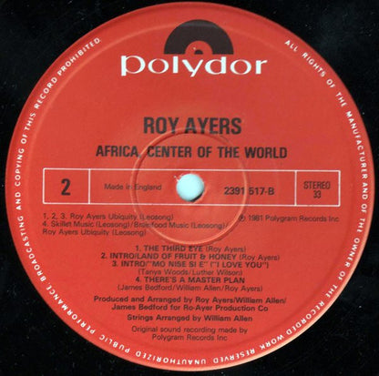 Roy Ayers : Africa, Center Of The World (LP, Album)
