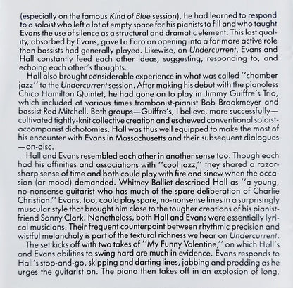 Bill Evans & Jim Hall : Undercurrent (CD, Album, RE)