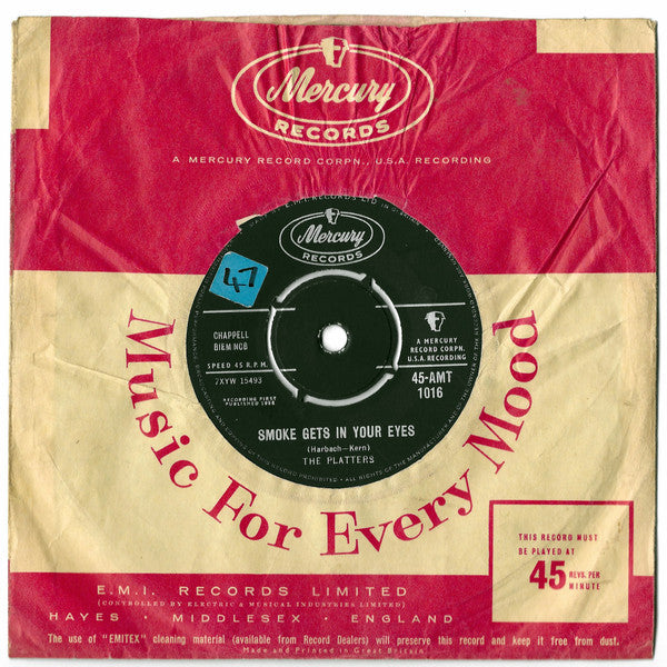 The Platters : Smoke Gets In Your Eyes (7", Single)