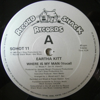 Eartha Kitt : Where Is My Man (12")