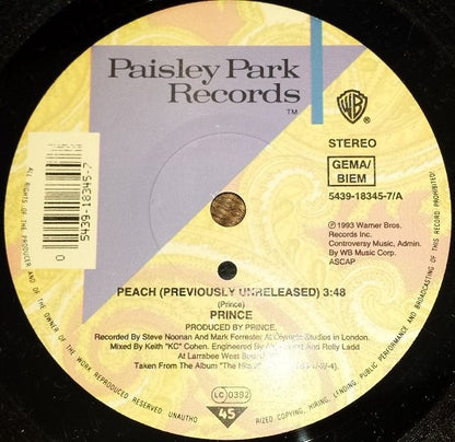 Prince : Peach (7", Single, WMM)