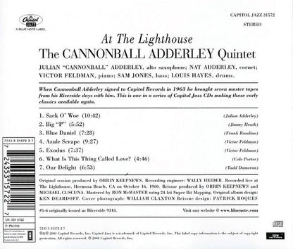 The Cannonball Adderley Quintet : At The Lighthouse (CD, Album, RE, RM)