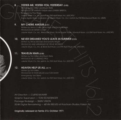 Stevie Wonder : Stevie Wonder's Greatest Hits Vol. 2 (CD, Comp, RE, RM)