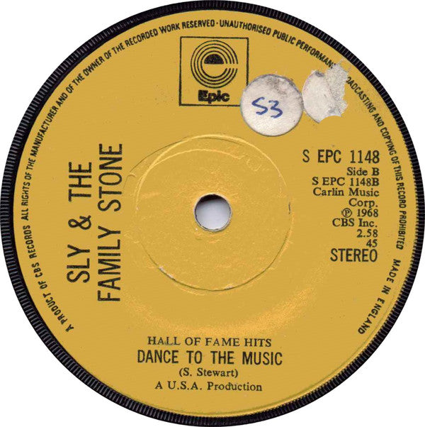 Sly & The Family Stone : Family Affair / Dance To The Music (7", Single, RE, Sol)