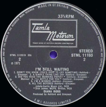Diana Ross : I'm Still Waiting (LP, Album)