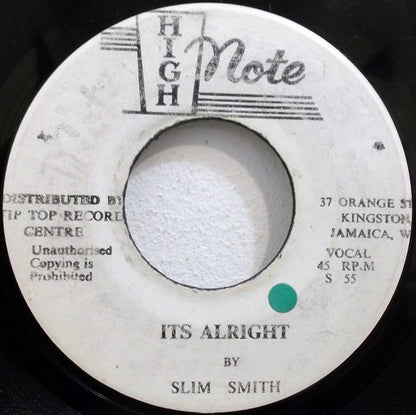Slim Smith : The Time Has Come / It's Alright (7")