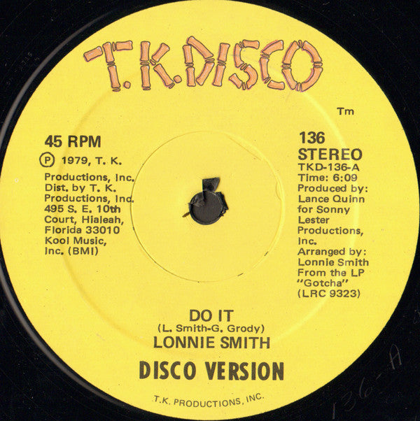 Lonnie Smith : Do It (12")
