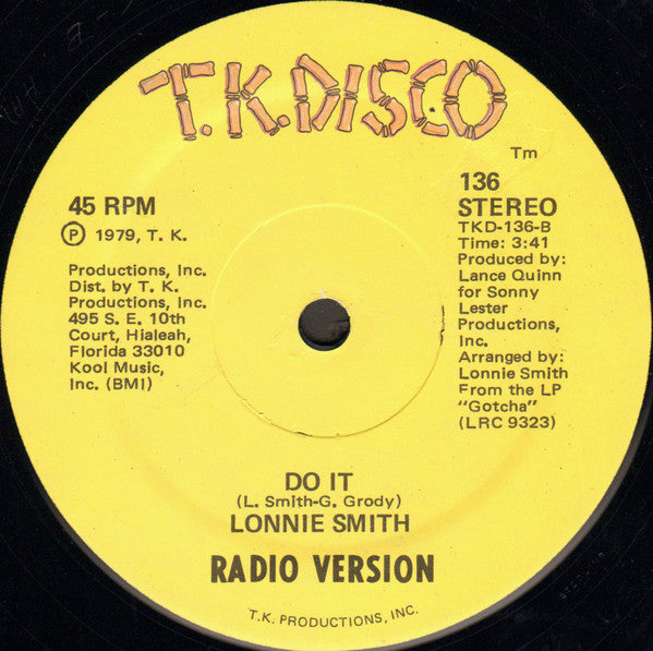 Lonnie Smith : Do It (12")