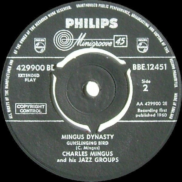 Charles Mingus And His Jazz Group : Mingus Dynasty (7", EP, Mono)