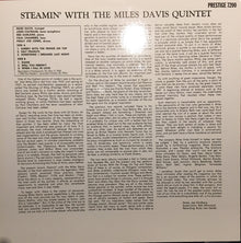 The Miles Davis Quintet : Steamin' With The Miles Davis Quintet (LP, Album, Mono, RE, RM, 180)