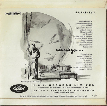 Frank Sinatra With Gordon Jenkins And His Orchestra : Where Are You? Part 3  (7", EP, Mono)