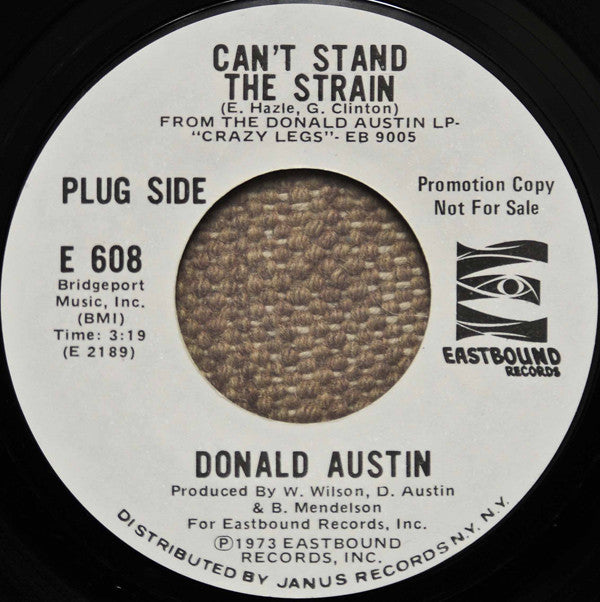 Donald Austin : Can't Stand The Strain / Sex Plot (7", Promo)