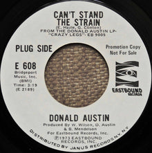 Donald Austin : Can't Stand The Strain / Sex Plot (7", Promo)