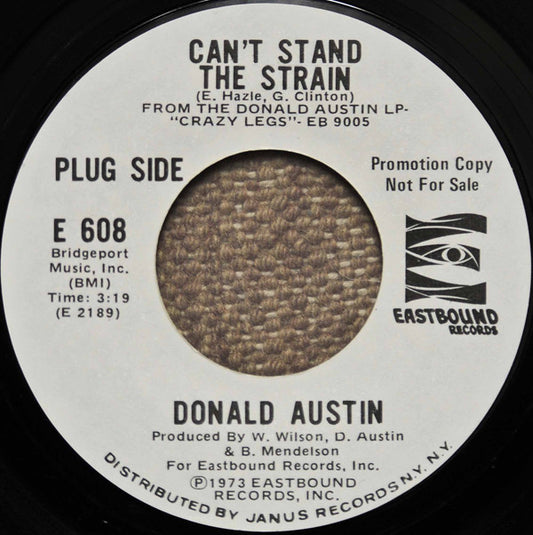Donald Austin : Can't Stand The Strain / Sex Plot (7", Promo)