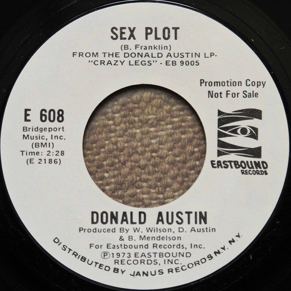 Donald Austin : Can't Stand The Strain / Sex Plot (7", Promo)