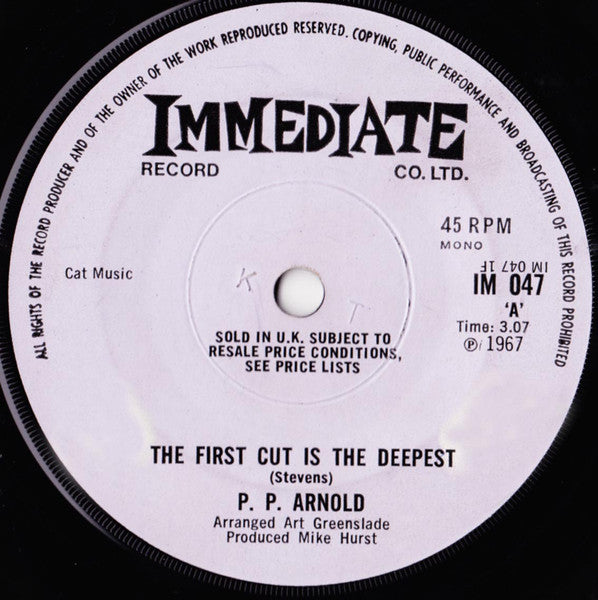 P.P. Arnold : The First Cut Is The Deepest (7", Single, Mono, Sol)