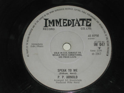 P.P. Arnold : The First Cut Is The Deepest (7", Single, Mono, Sol)