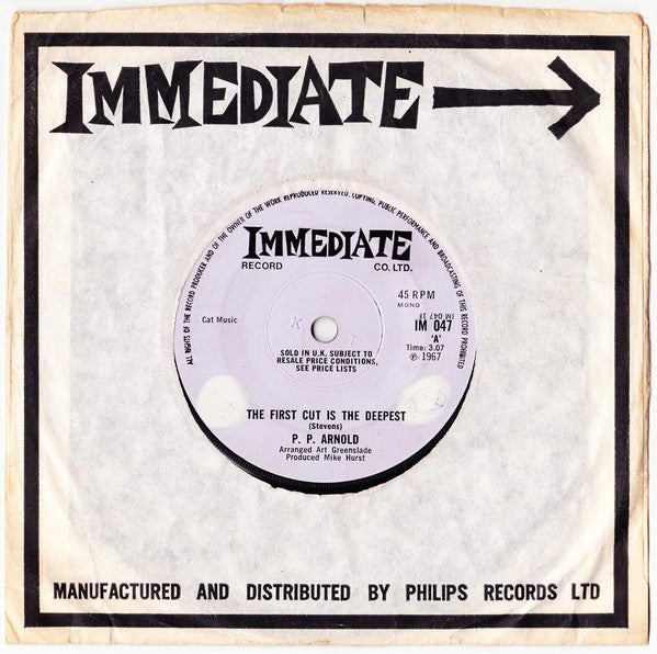 P.P. Arnold : The First Cut Is The Deepest (7", Single, Mono, Sol)