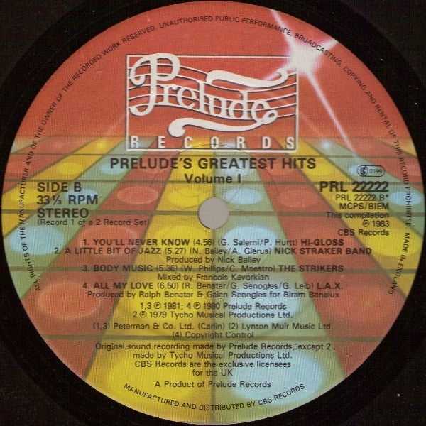 Various : Prelude's Greatest Hits - Volume One (LP, Comp)