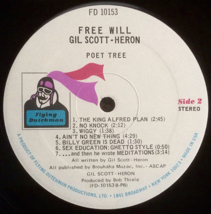 Gil Scott-Heron : Free Will (LP, Album, Gat)