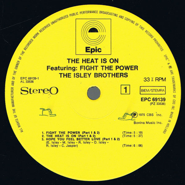 The Isley Brothers : The Heat Is On (LP, Album, Gat)