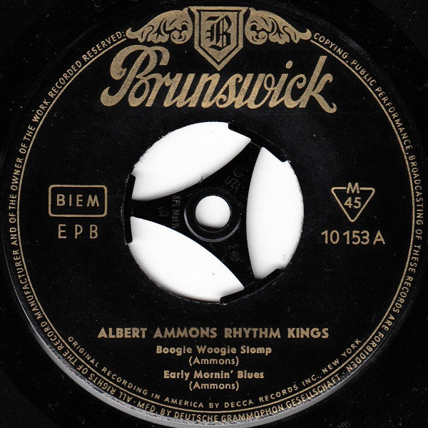 Albert Ammons And His Rhythm Kings : Original Boogie Woogie Piano (7", EP)