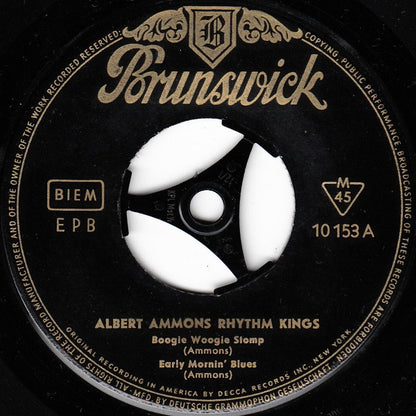 Albert Ammons And His Rhythm Kings : Original Boogie Woogie Piano (7", EP)