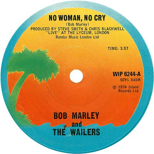 Bob Marley And The Wailers* : No Woman, No Cry (7", Single, RP, Sol)