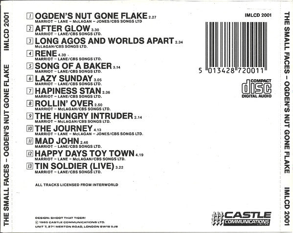 Small Faces : Ogdens' Nut Gone Flake (CD, Album, RE)