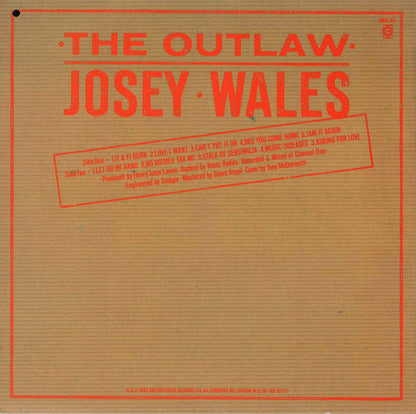 Josey Wales : The Outlaw Josey Wales (LP, Album)