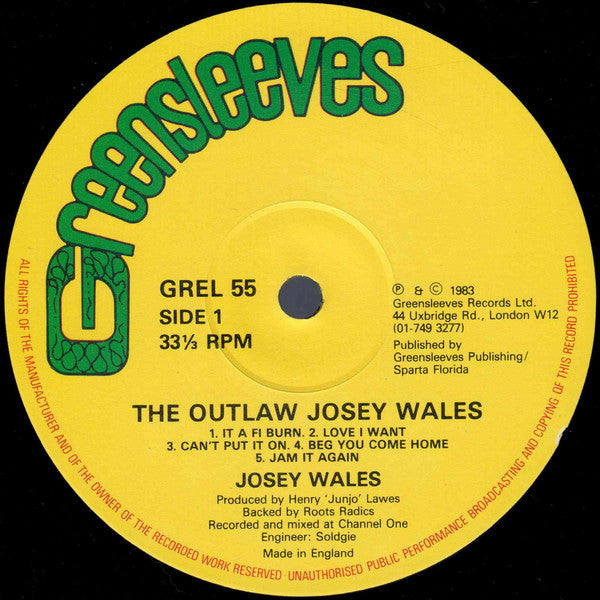 Josey Wales : The Outlaw Josey Wales (LP, Album)