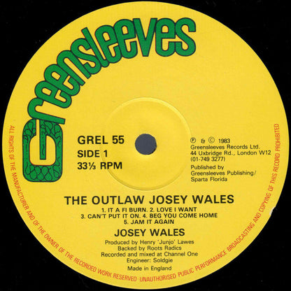 Josey Wales : The Outlaw Josey Wales (LP, Album)