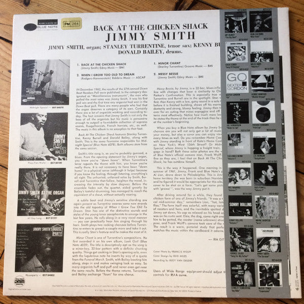 Jimmy Smith : Back At The Chicken Shack (LP, Album, RE, RM, DMM)