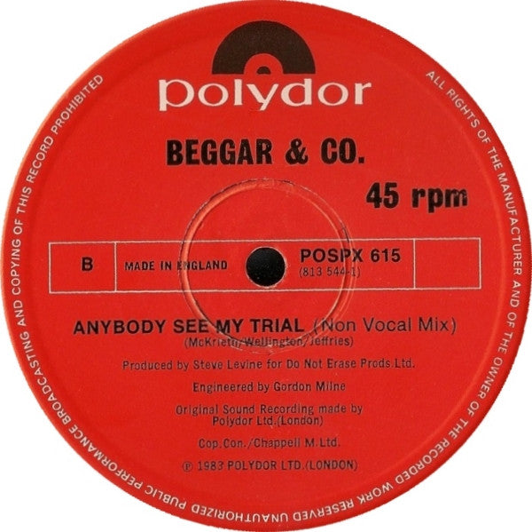 Beggar & Co. : Anybody See My Trial (12", Single)