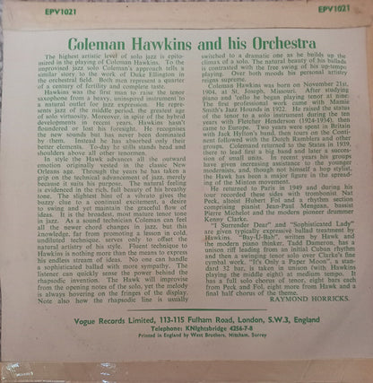 Coleman Hawkins And His Orchestra : Coleman Hawkins And His Orchestra (7", EP)