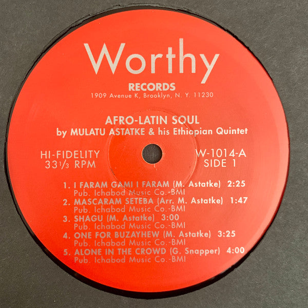 Mulatu Astatke & His Ethiopian Quintet : Afro-Latin Soul (LP, Album, RE)