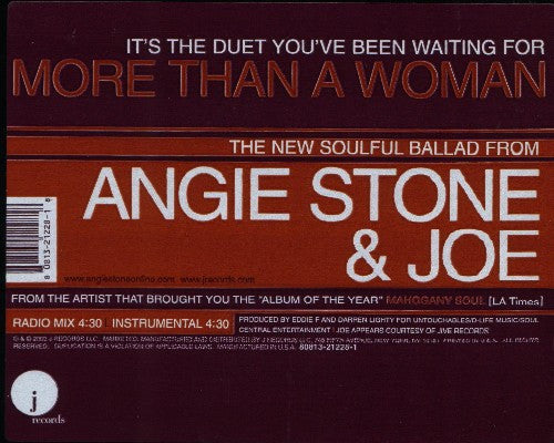 Angie Stone & Joe : More Than A Woman (12")