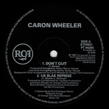 Caron Wheeler : Don't Quit (12")