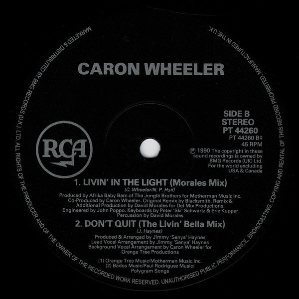 Caron Wheeler : Don't Quit (12")