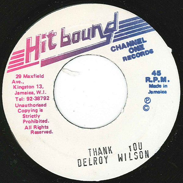 Delroy Wilson : Thank You (7")