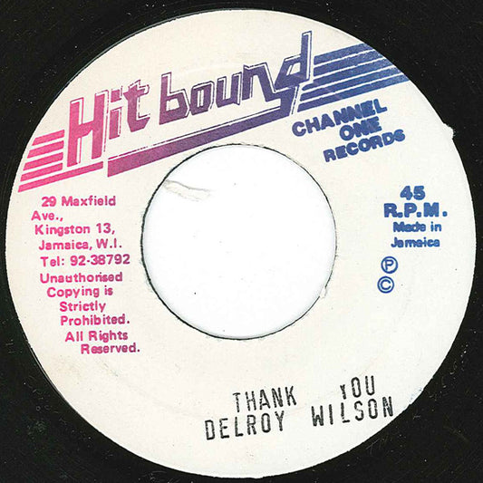 Delroy Wilson : Thank You (7")